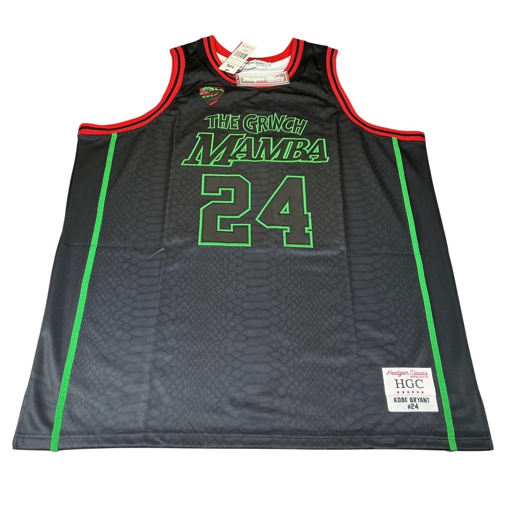 Headgear Classics Grinch Mamba #24 Basketball Jersey Mens 5XL Black NWT
